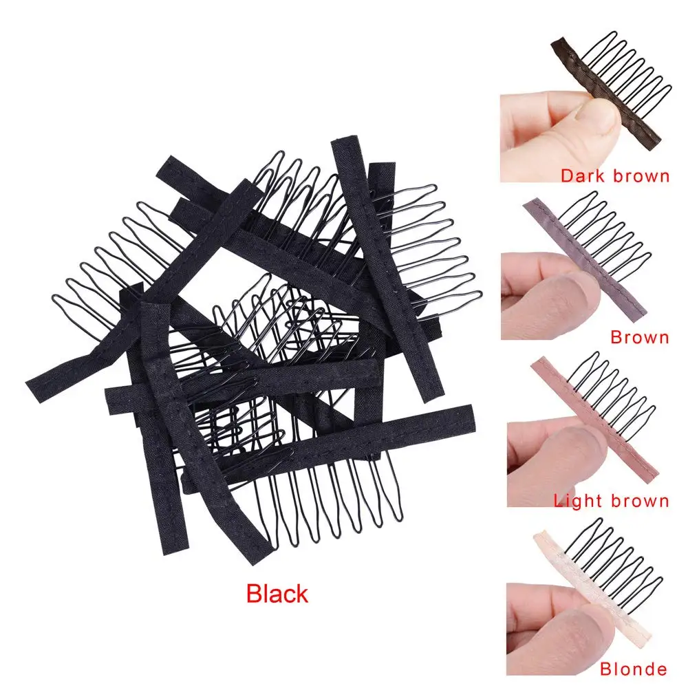 Pack of 24 Wigs Wig Clips with Tooth Comb Wig Combs Wig Comb for Wigs and Wig Cap