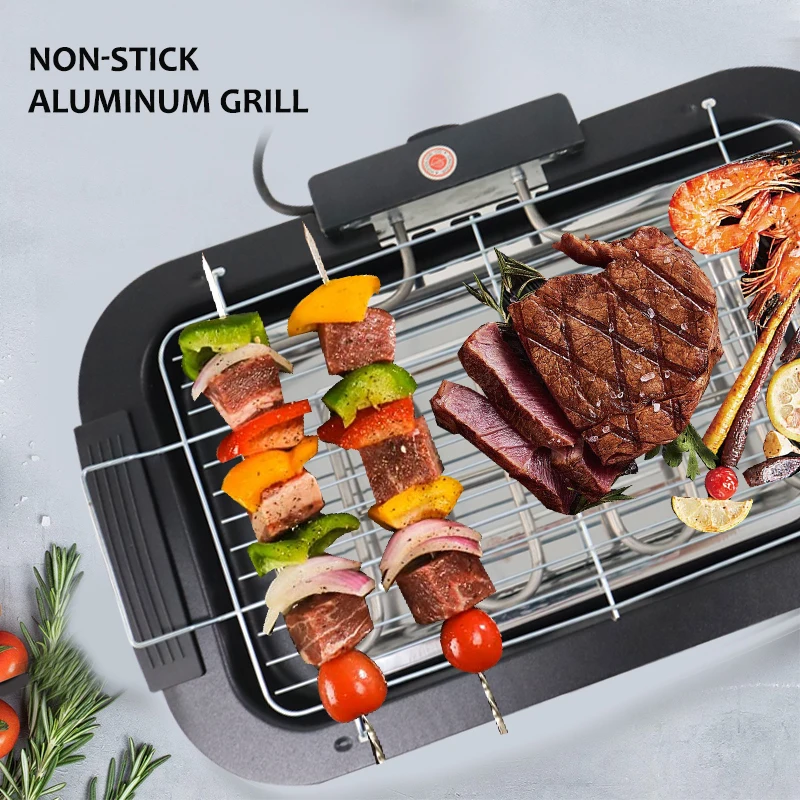 Electric Oven 2000W Portable Household  Smokeless Indoor Barbecue Machine Hotplate BBQ Grill  Meat Pan For Party Home