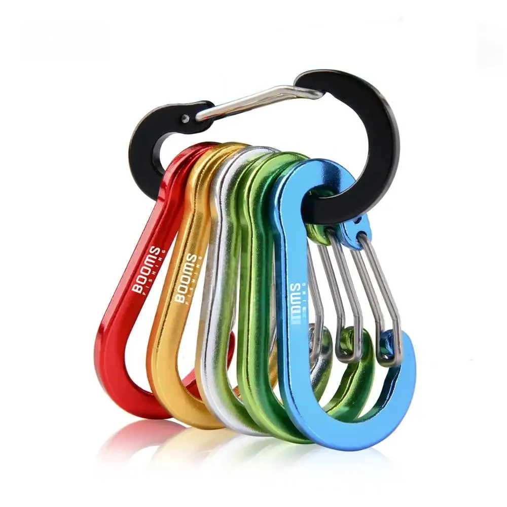 Booms Fishing CC1 – petits mousquetons en acier, outils multiples pour Camping en plein air, accessoires de pêche, 6 pièces