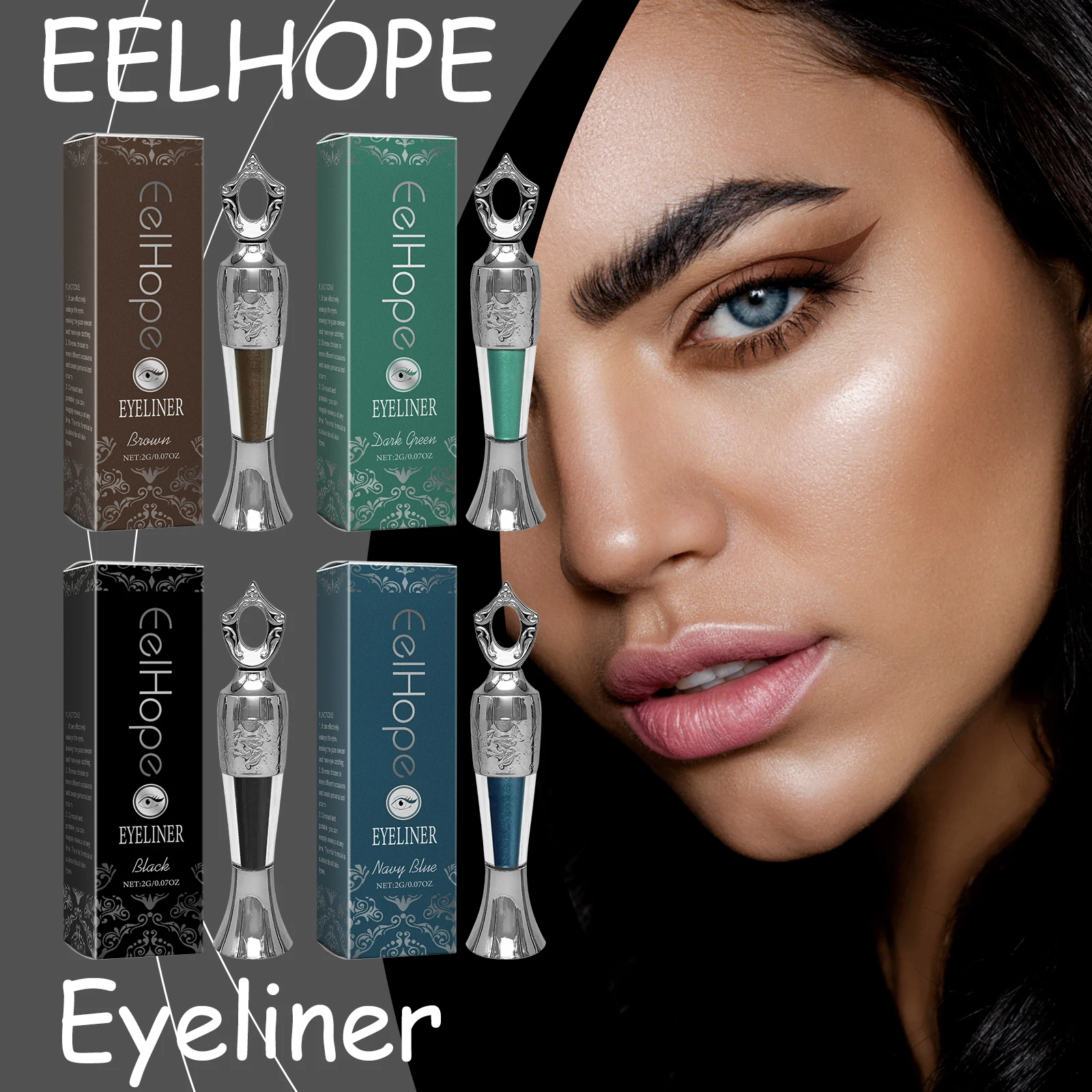 EELHOPE Mehrfarbiger Eyeliner, sanftes Augen-Make-up, nicht reizend, langlebiger Eyeliner, wasserdicht, mild, tragbar, Make-up-Eyeliner