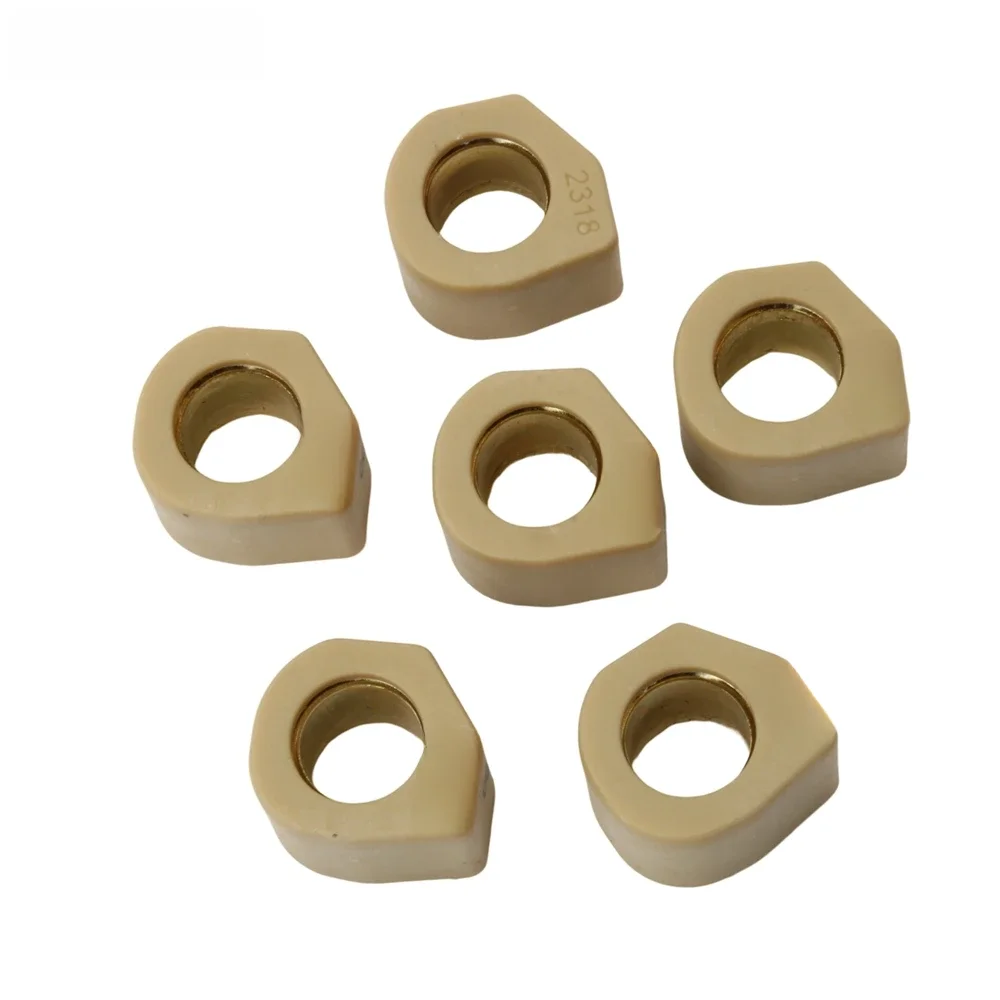 6-częściowy zestaw ciężarków wariatora wyścigowego 23x18mm 19,2g 20g do silnika skutera Piaggio X9 250cc — zdjęcie 2