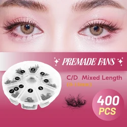 Misslamode Premade Fans Eyelashes Extension Short Stem Lashes 6D/8D Russian Volume Mink Eyelash Extension All Size Lashes Tray