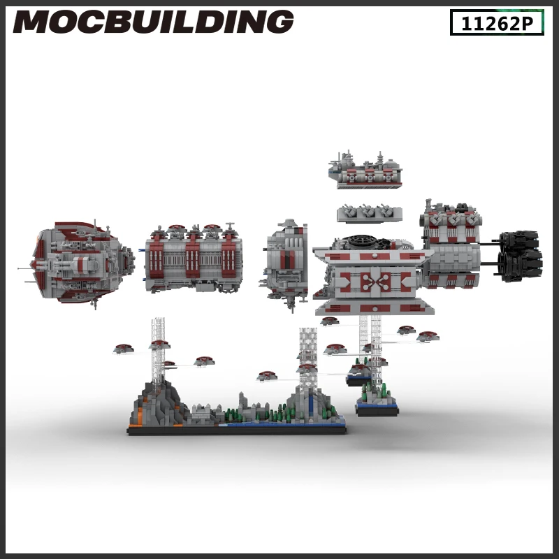 MOC Building Block Battlecruiser Starfighter Spaceship Model Collection DIY Brick Toys Birthday Gifts Playsets Christmas Present