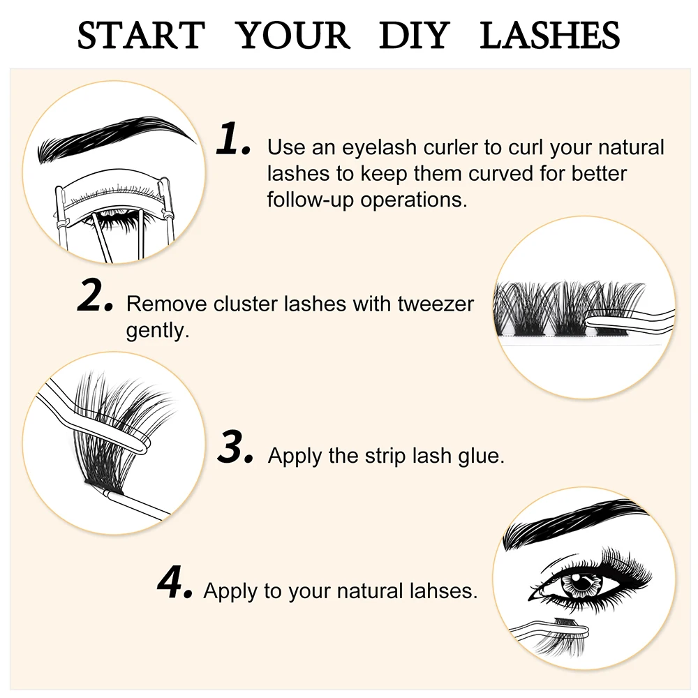 Quewel لتقوم بها بنفسك مجموعات رمش ملحقات C/D 72 حجم المشجعين مسبقة الصنع الرموش الروسية لتقوم بها بنفسك مجزأة كاذبة لاش تمديد أدوات ماكياج #5