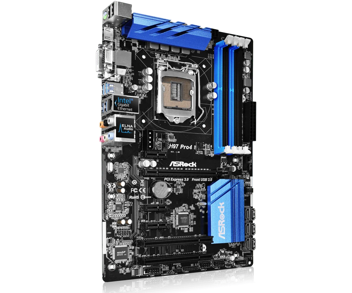 Imagem -03 - Placa-mãe Asrock-h97 Pro Lga 1150 Ddr3 32gb Usb 3.1 Suporta I54590 I5-4430 I7-4790 I3-4170 I3-4130 G1850 Atx