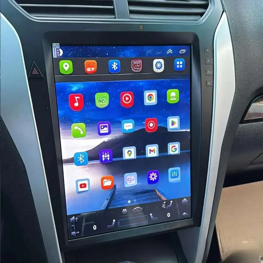 12.1 inch Android 14 IPS scherm Stijl Scherm Voor Ford Explorer 2011-2019 CarPlay Draadloze Carplay Auto Head Uint radio Speler - afbeelding 2
