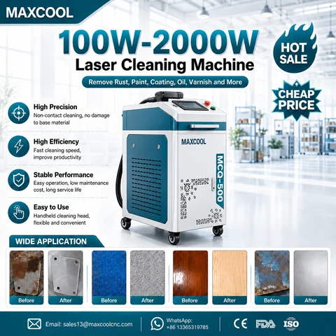 Hot Selling Pulsed Fiber Laser Cleaner 500w 300w Handheld Pulse Laser Cleaning Machine for Metal Wood Stone Surface Cleaning