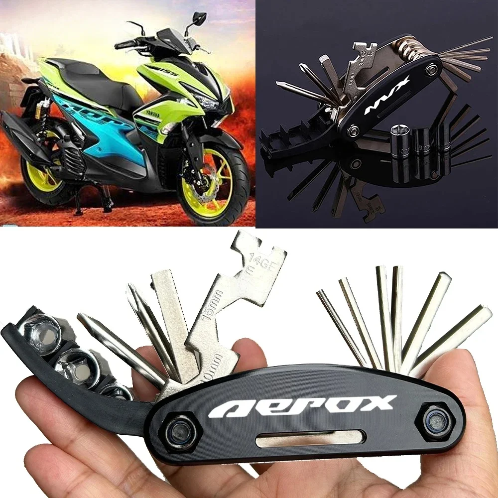 Narzędzia akcesoria dla Yamaha Aerox R NVX155 NVX 155 50 Aerox155 motocyklowe narzędzie wielofunkcyjne przenośny zestaw wkrętaków do naprawy — zdjęcie 2