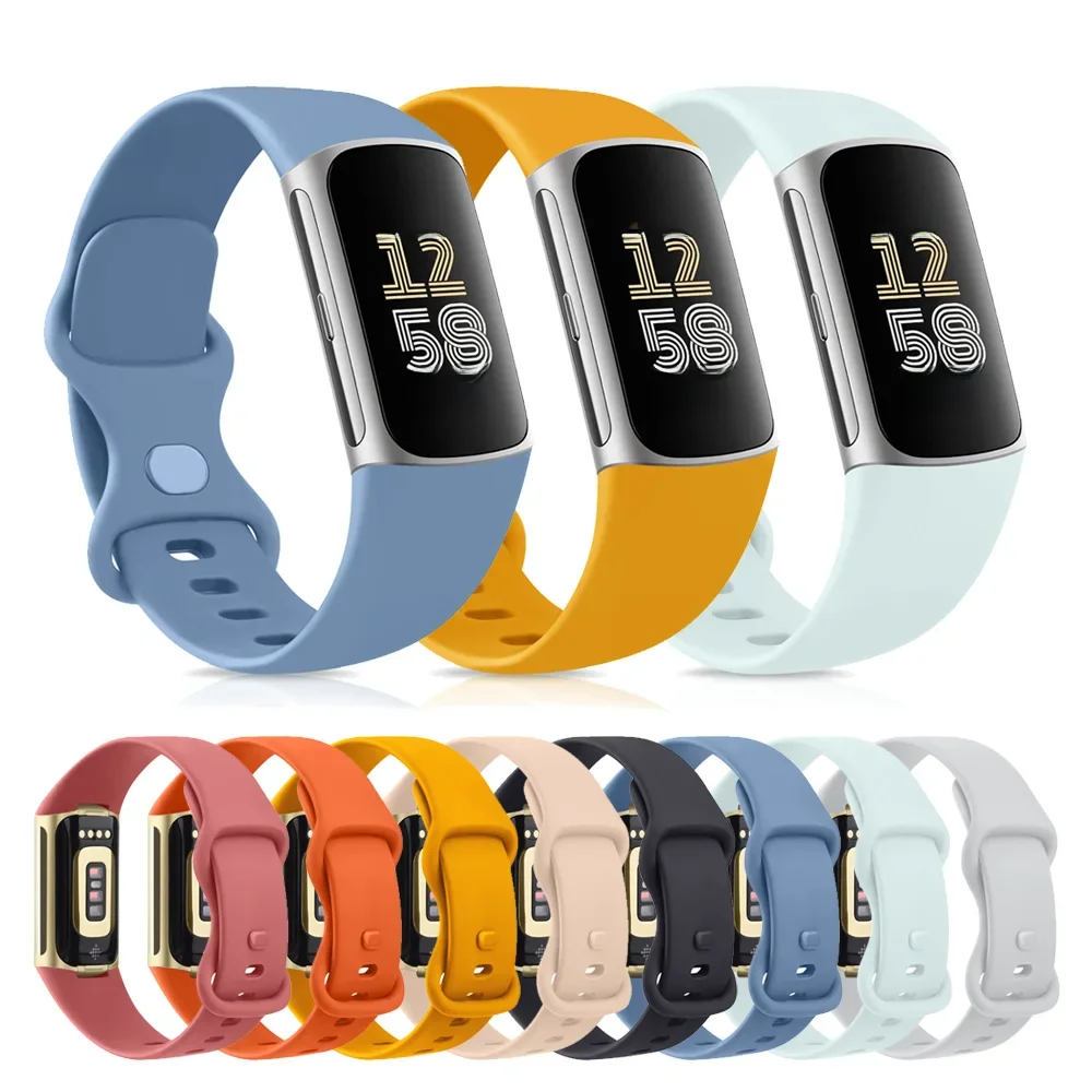 Bracelet de montre en TPU souple pour Fitbit Charge 5 6, bracelet de remplacement, bracelet, accessoire Smartwatch