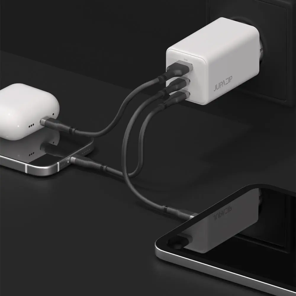 [Time Sale] Jujiao 100W Pps Type C Gan (Grounded Type) 3-Port Laptop Cellphone Super Fast Multi Charger 썸네일 6