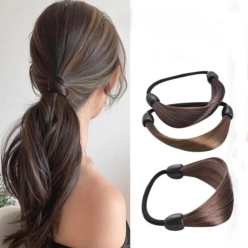 Chouchous pour tête de perruque, 1 pièce, tissu en soie imité, fait à la main, haute flexibilité, accessoires pour cheveux de tempérament Simple