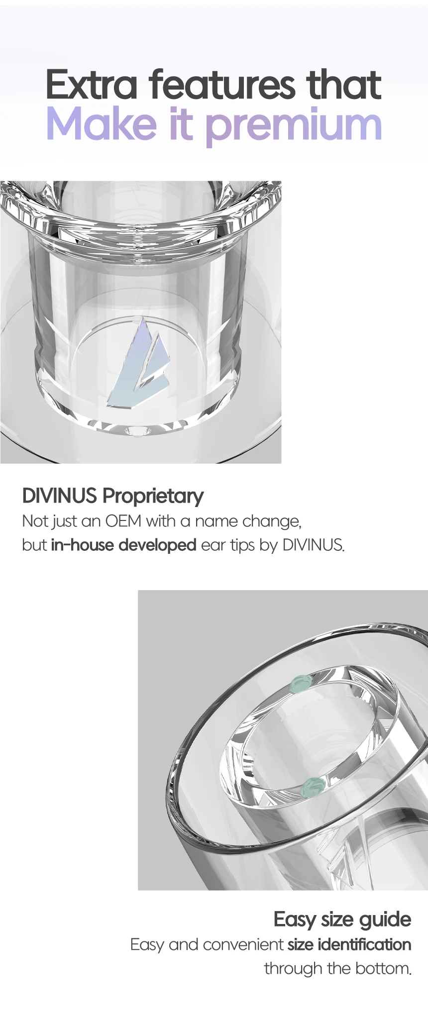 ELOIT/DIVINUS Velvet Wide Bore Silicone Earphone Eartips For 4-6mm Nozzle, Soft Deeply Ear Tips For Earbuds Tanchjim 4U,Davinci