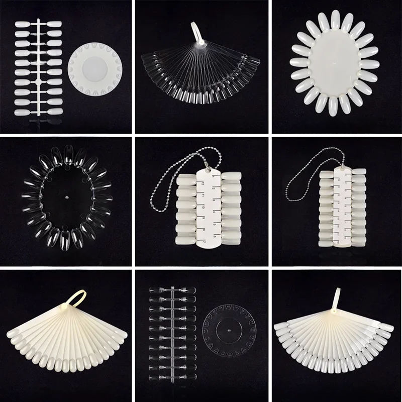 13 Types d'affichage de Nail Art, nuancier rond en forme d'éventail, vernis à ongles Gel acrylique naturel clair, outil d'affichage de formation à la pratique