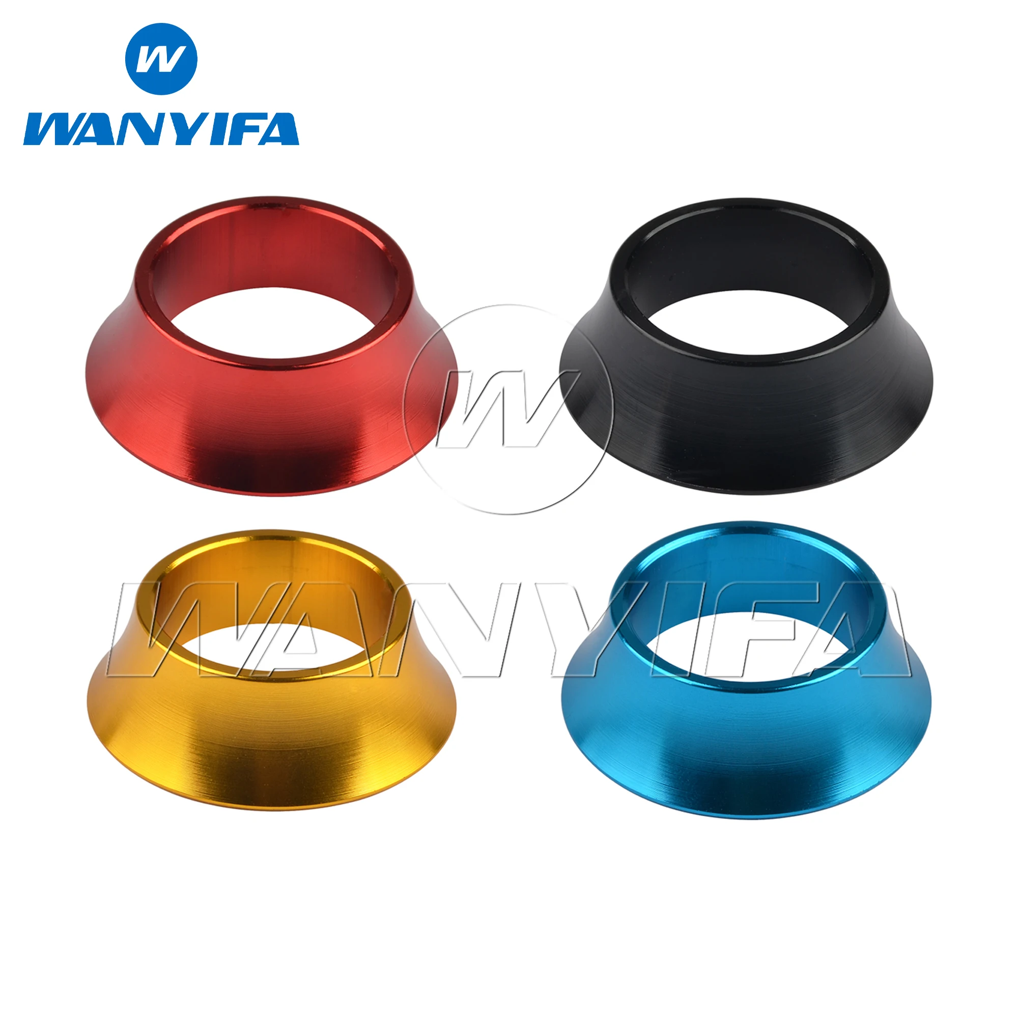 

Wanyifa Aluminum Alloy 1-1/8" Bike Headset Spacer Bicycle Cycling Steerer Tube Conical Spacers Height 15mm