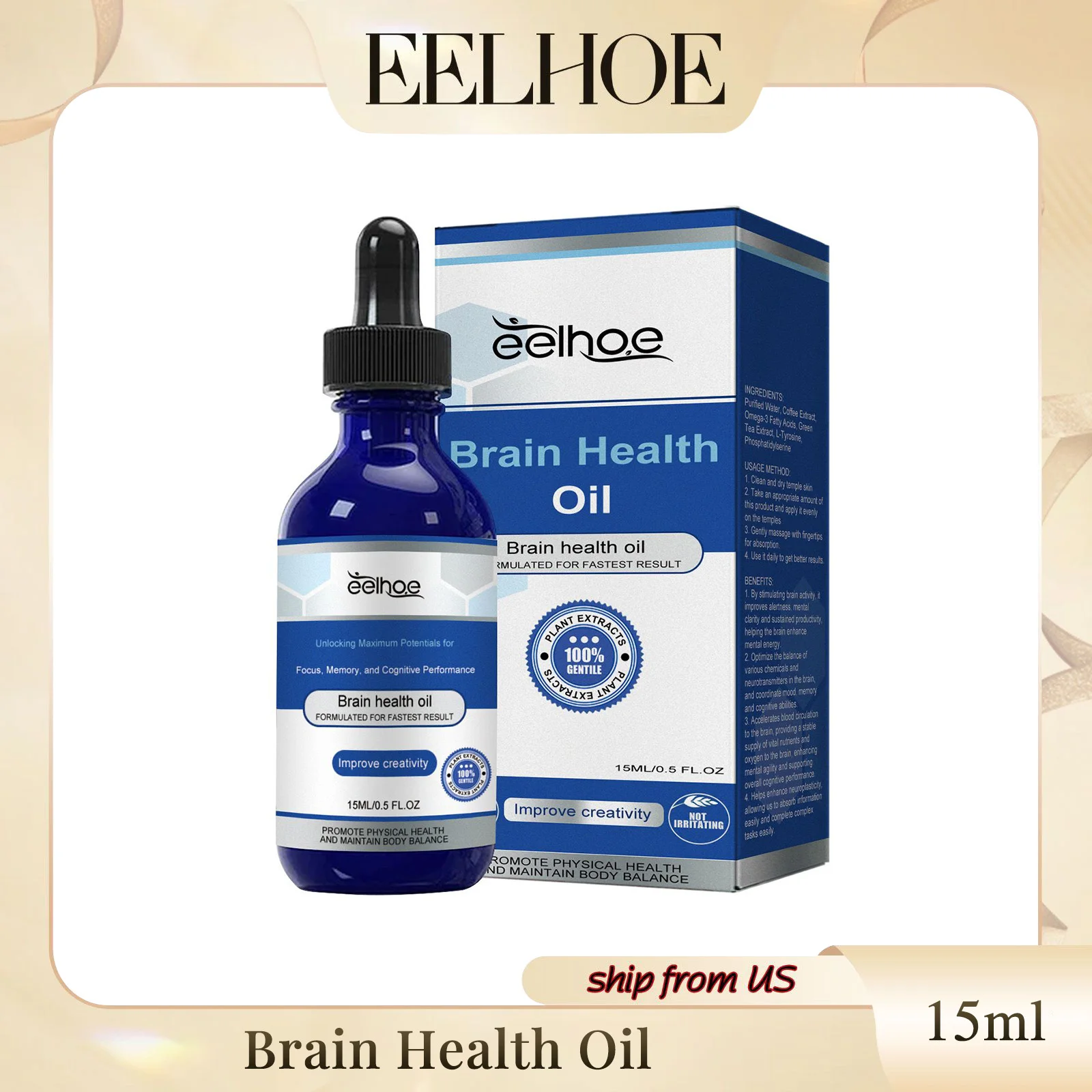 

Eelhoe Body Care Essential Oil Brain Health Oil Body Discomfort Relief Fatigue Relaxation Health Care Essential Oil