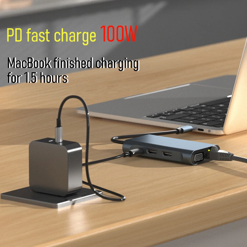 2023 último estilo 10 en 1 dock hub usb c estación de acoplamiento para computadora portátil para MacBook macmini Dell Lenovo ASUS tipo c thunderbolt satechi