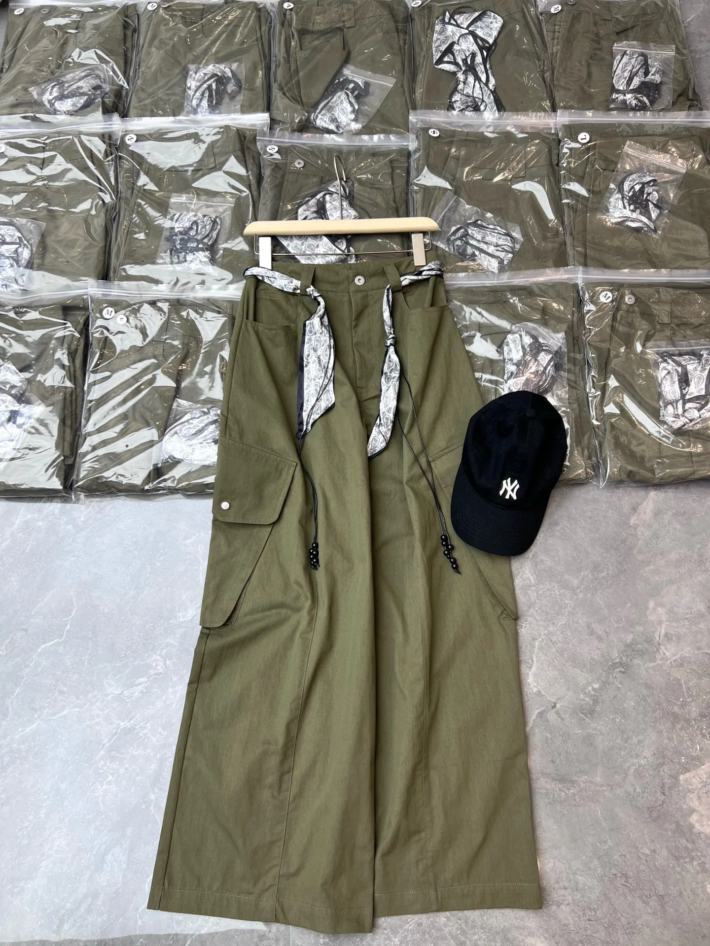 Women's early autumn casual loose wide leg trousers