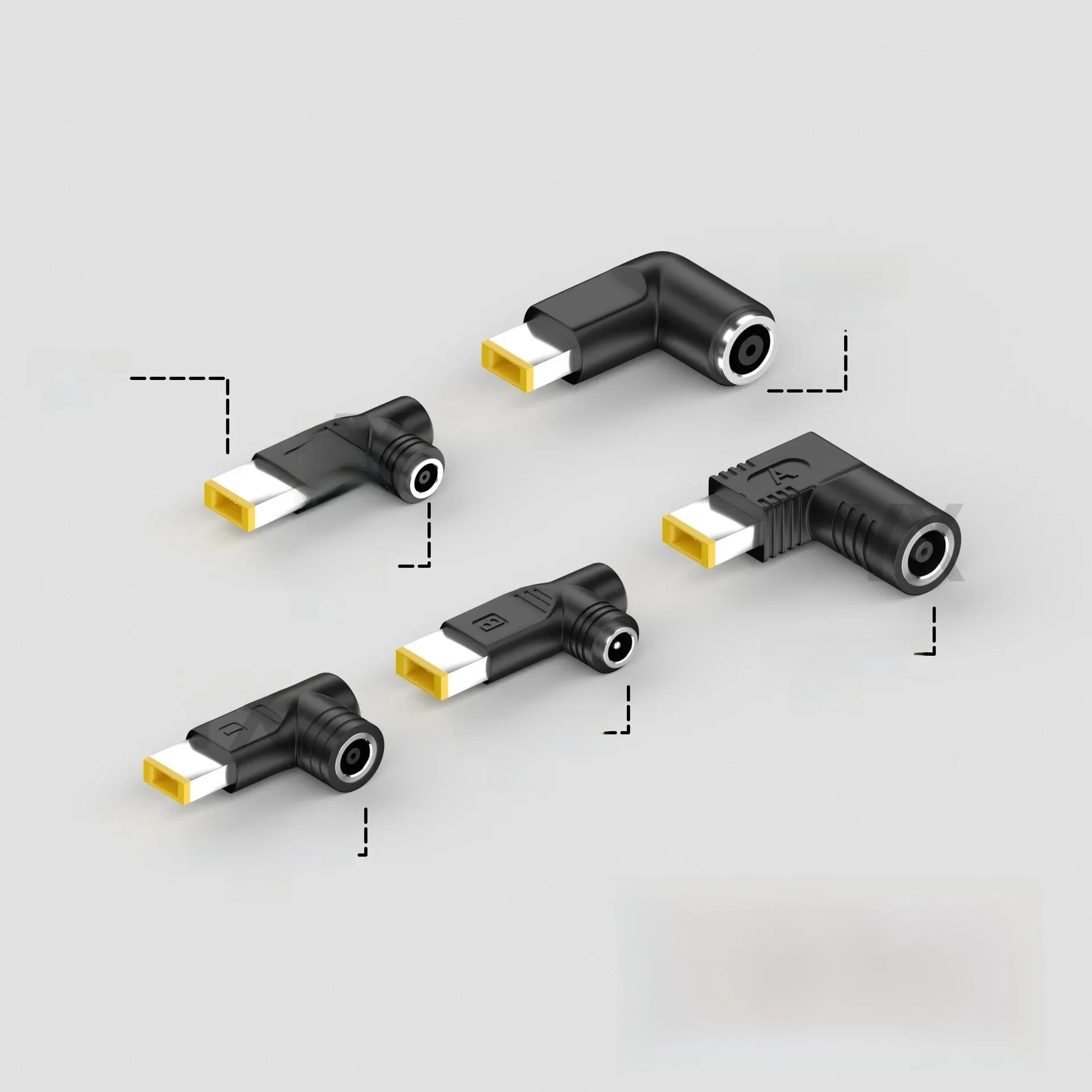 DC 7.9x5.5 7.4x5.0 5.5x2.5 4.5x3.0 6.0x3.7mm vers connecteur de prise carrée convertisseur d'adaptateur d'alimentation cc pour chargeur d'ordinateur portable Asus Lenovo