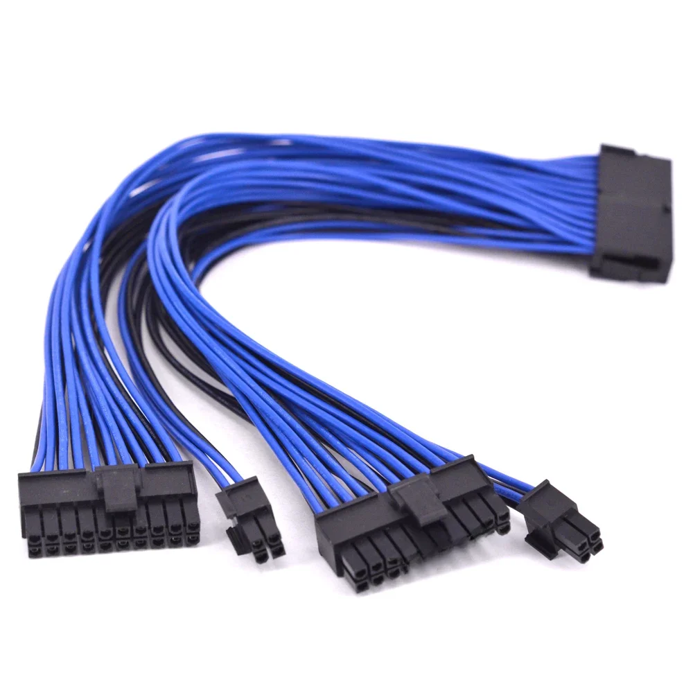 24-pinowy przedłużacz zasilacza ATX 1 na 2 PSU Power Port Multiplier 24-pinowy męski na żeński port Y Rozgałęźnik Kabel płyty głównej — zdjęcie produktu 7