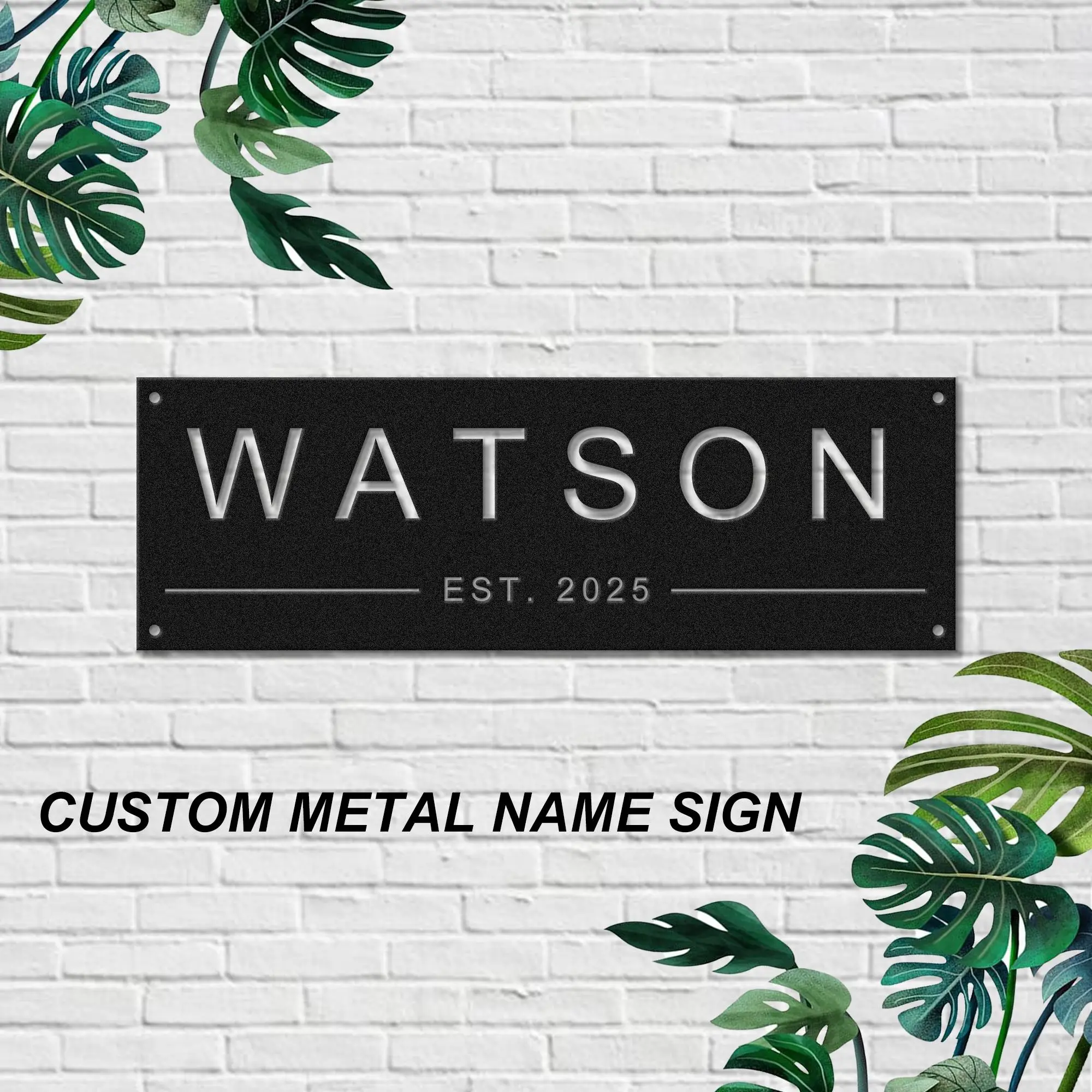 Custom Metal Sign, Personalized Metal Name Sign, Metal Wall Art, Outdoor Metal Sign, Family Name Sign, Last Name Sign