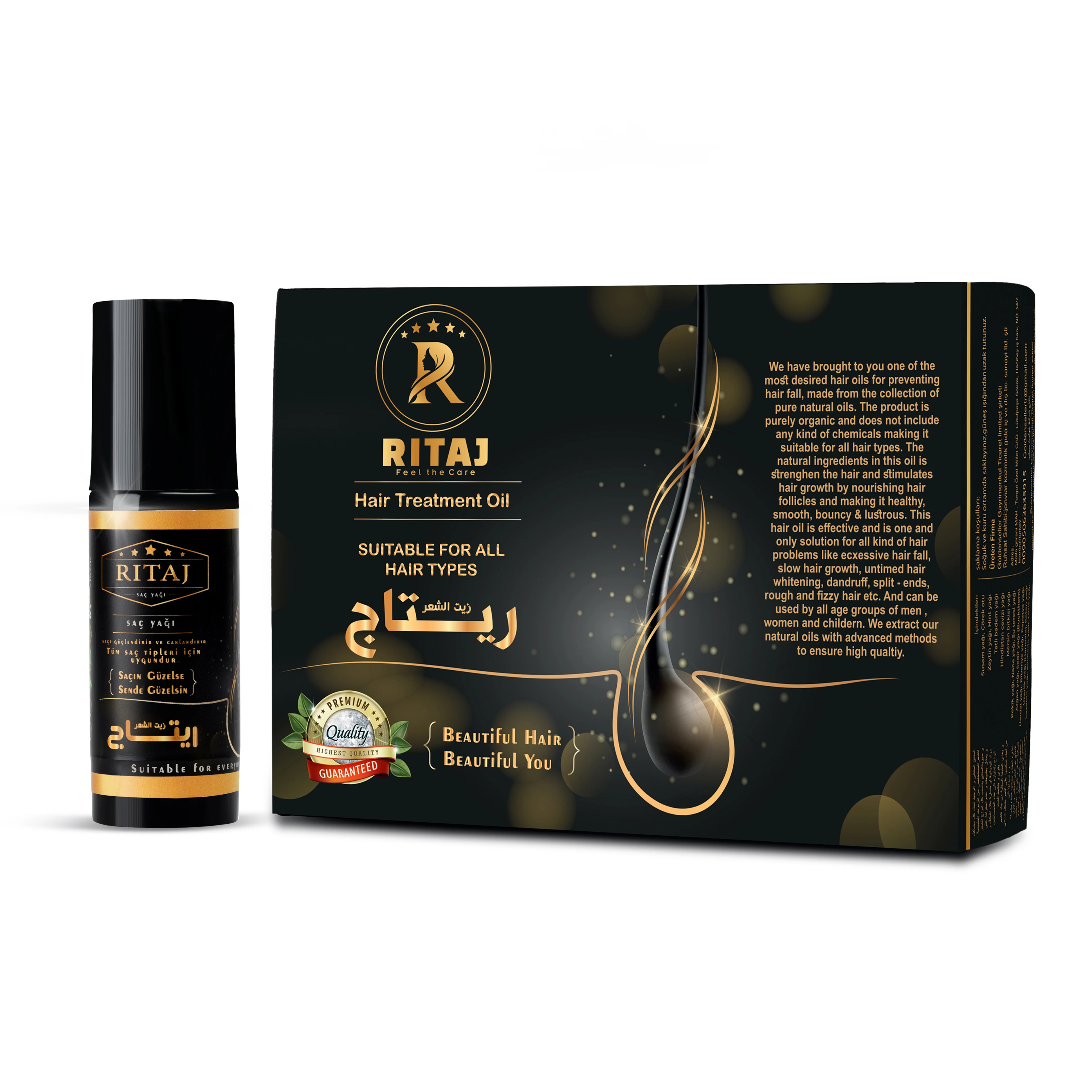 

RITAJ Hair Care Oil, with the Natural Oil Extract, For Strong, Soft and Thick Hair