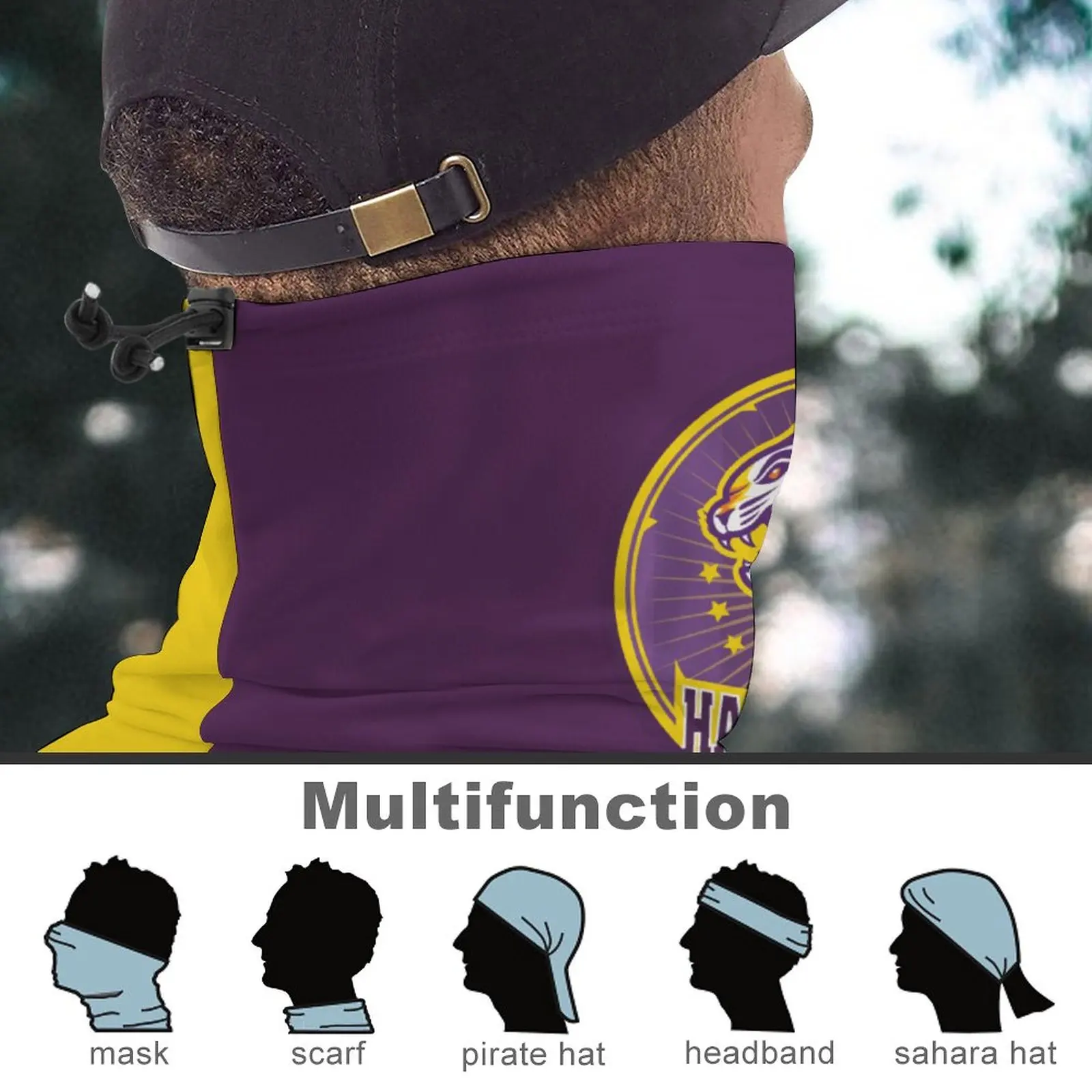 Hapoel Holon BC maschera per il viso turbante senza cuciture copricapo collo caldo all\'aperto multifunzionale