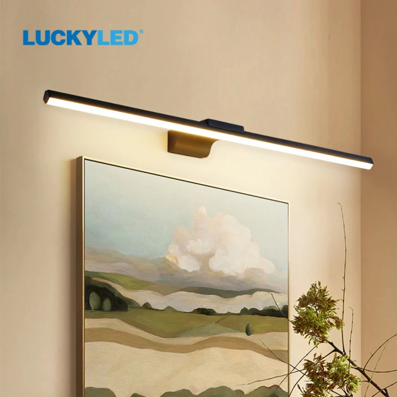 

LUCKYLED Interior Wall Light AC85-265V 16W 20W Black Led Wall Lamp Modern Bathroom Bedroom Wall Light Fixtures For Home Sconce