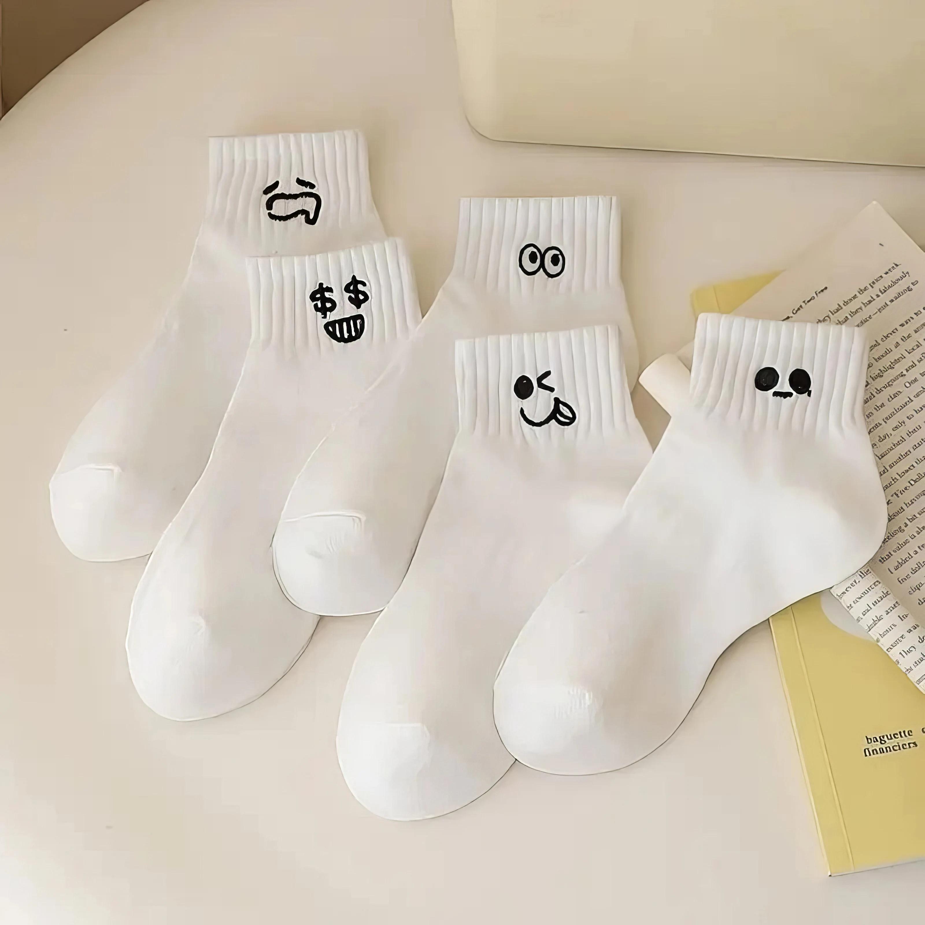 5 أزواج من جوارب ميمي اللطيفة - جوارب مطبوعة مضحكة فائقة النعومة ومريحة