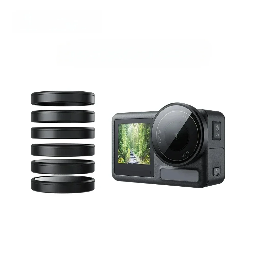 TELESIN UV CPL ND 8 16 32 64 Zestaw filtrów do DJI OSMO Action 5 4 3 Aluminiowa rama AGC Zestaw filtrów szklanych Akcesoria do kamer akcji — zdjęcie produktu 7