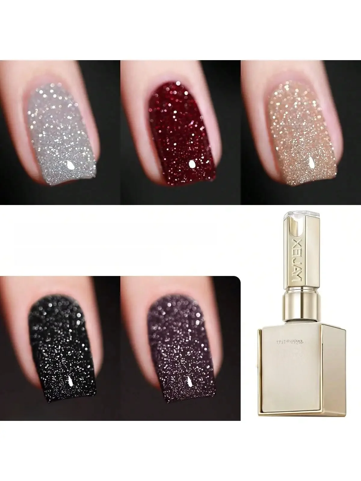 15ml diamant cassé Halloween noël ongles Gel vernis à ongles adhésif éclat Flash Maillard diamant cassé adhésif