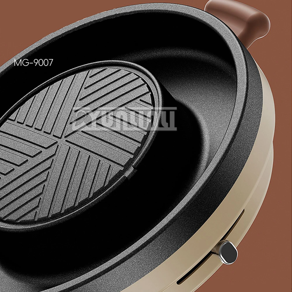 เตาบาร์บีคิวทรงกลมแบบพกพาอุปกรณ์บาร์บีคิวสำหรับใช้ในบ้านในร่ม