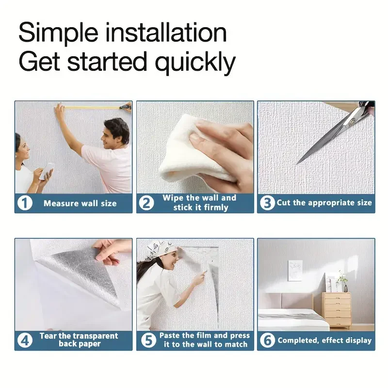3D self-adhesive foam wallpaper waterproof easy to clean and cut suitable for living room kitchen bedroom decoration image 6