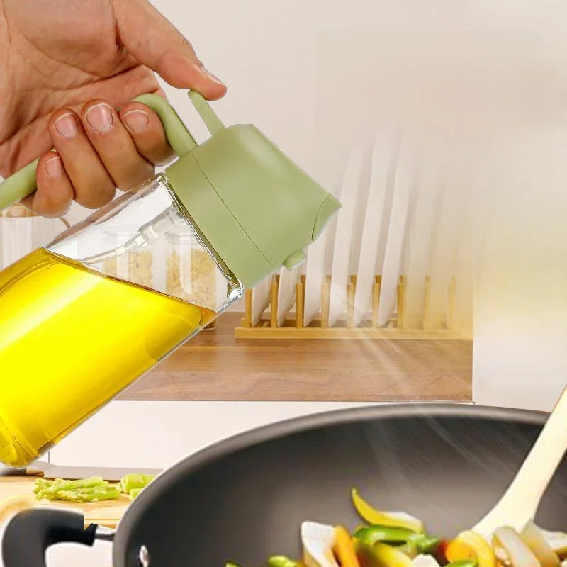2 em 1 pulverizador para cozinha, fritadeira a ar, garrafa dispensadora, azeite, cozinhar,