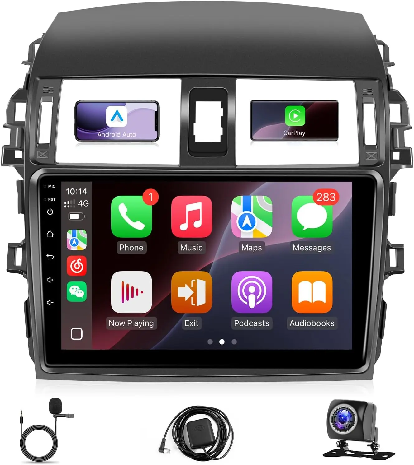 

9-дюймовый сенсорный экран IPS для Corolla 2009-2013 с GPS WiFi BT FM SWC Резервная камера с разделенным экраном