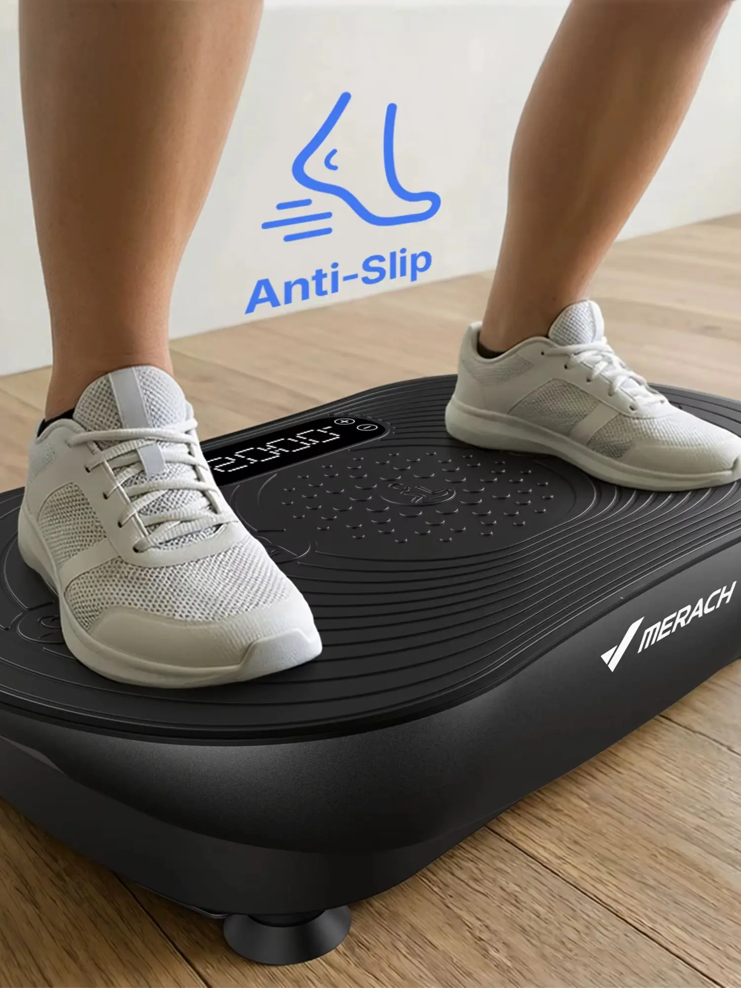 MERACH Vibrationsplatte V33 für Gewichtsverlust & Körperformung 99 Geschwindigkeitsstufen, Verbesserte Vibration, Bluetooth-Lautsprecher, LED-Touchscreen