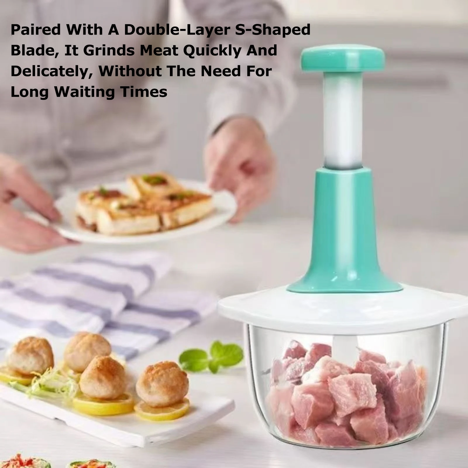 

Быстрое приготовление пищи! Ручной измельчитель пищевых продуктов 5 в 1, ручной пресс, овощерезка, нарезка и мясорубка для лука, чеснока, орехов, легкий многофункциональный