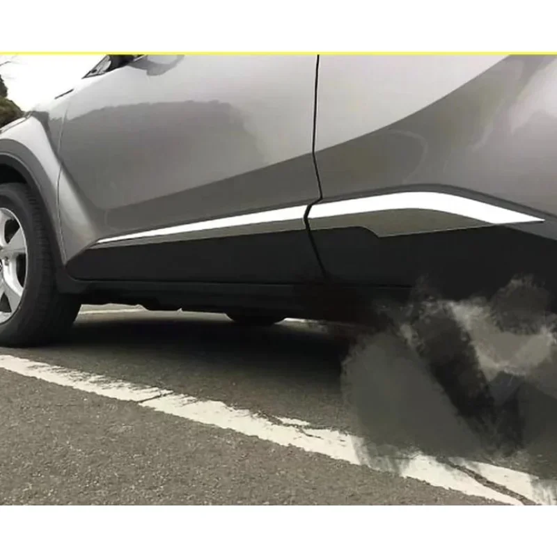 Do Toyota CHR C-HR XA10 2018 2019 2020 2021 2022 Samochodowe wykończenie boczne drzwi ABS Chromowane części 4-częściowe Części samochodowe Zamiennik — zdjęcie 2