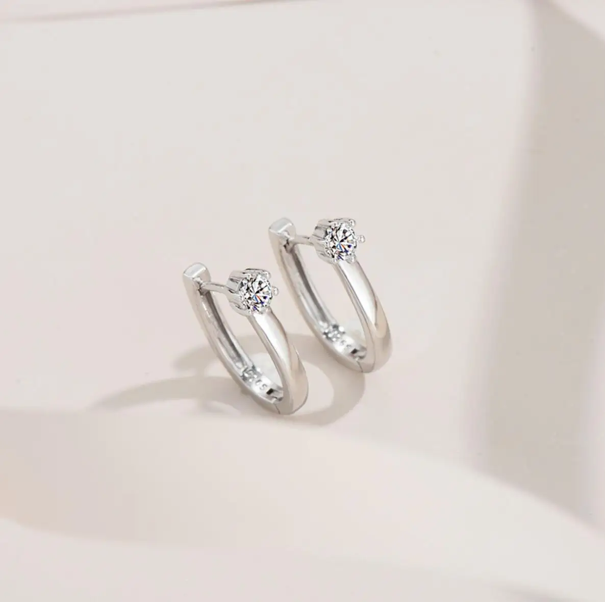 0.3ct Moissanite Diamond Hoop Earrings For Women  100% Sterling Silver Summer Style Hypoallergenic Fine Jewelry Drop Shipping