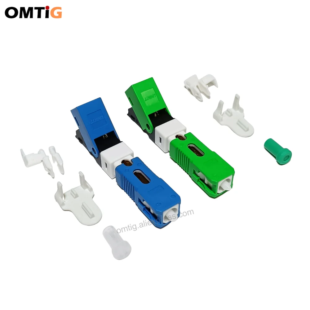 OMTiG-conector rápido de fibra óptica, 50 piezas, UNIKIT, ESC250D SC/APC SC UPC, modo único, FTTH Original