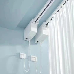 Tuya Smart Life Mini Curtain Motor Track set is suitable for inclined window eaves installation