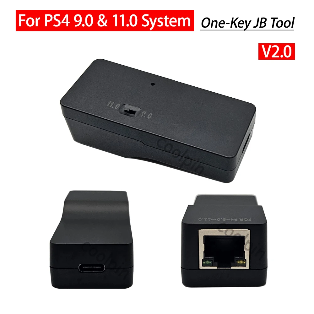 USB-адаптер для PS4 FW 9,0 11.0 с кабелем Ethernet Type-C для PS4 9,00 11,00 JB