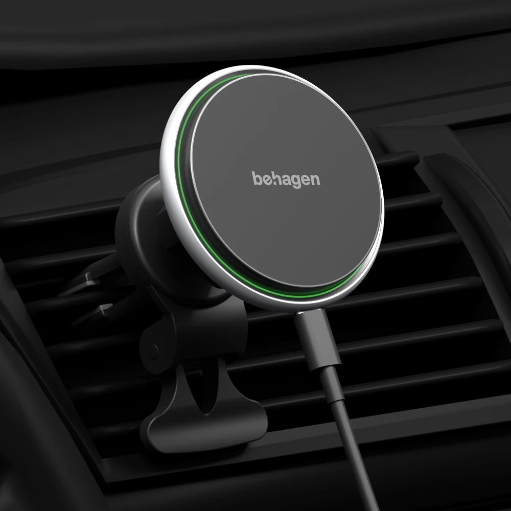 behagen ZETTA 15W Car Magnetic High Speed Wireless Charging Vent Rides