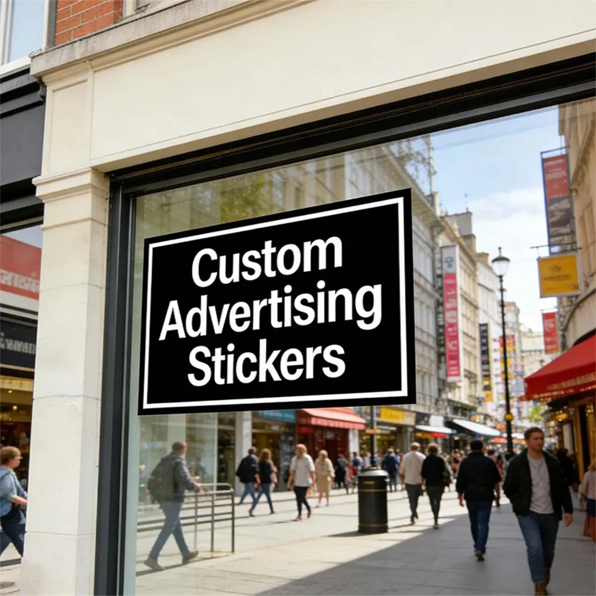 Custom Waterproof Vinyl Stickers Personalized Logo Decals for Store Glass Door Window Shop Promotion Business Advertising Labels