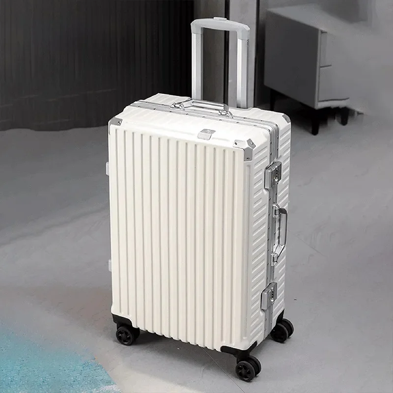 Reiskoffer met aluminium frame, wielen, cijferslot en USB-poort, 20, 24, 26, 28 inch, handbagage - afbeelding 2