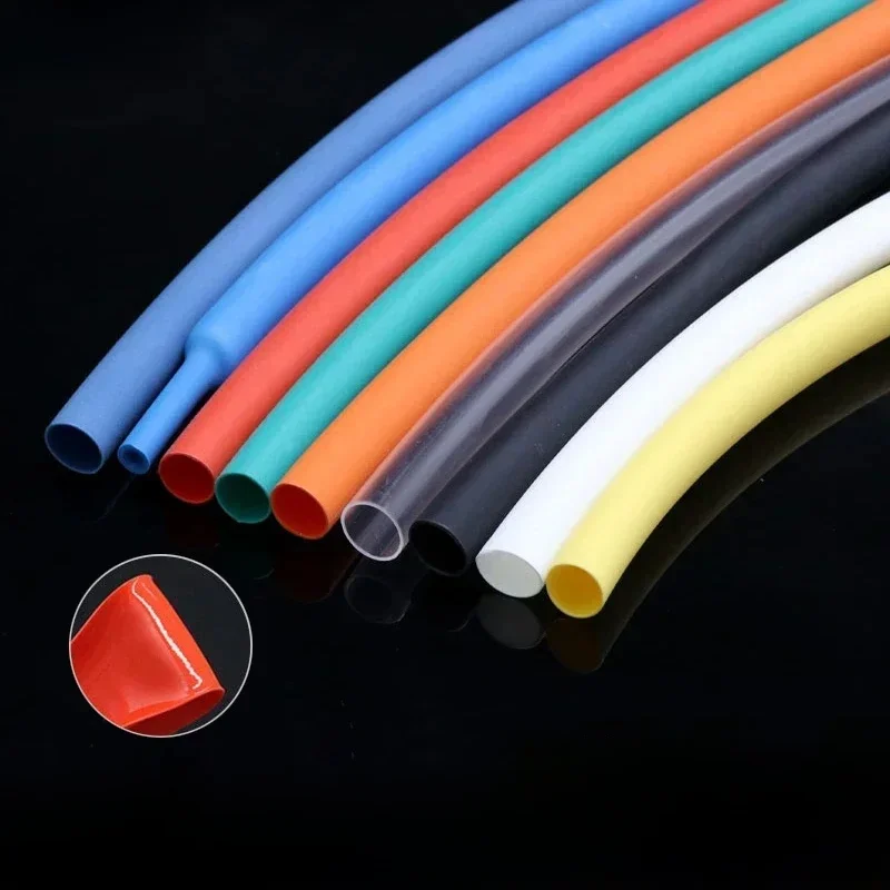 Tube thermorétractable, dia 1.6, 2.4, 3.2, 4.8, 6.4, 7.9, 9.5, 12.7, 15.4, 19.1, 25.4,,,, 30, 39, 1 m, 3 m, 5m, 10 m, 25m, 3:1 tube à Double Paroi avec Colle, 50/65mm