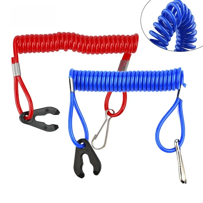 Cordon de connecteur de sécurité pour interrupteur hors-bord de bateau, bouton d'arrêt d'urgence pour Yamaha Suzuki Honda, corde d'extinction