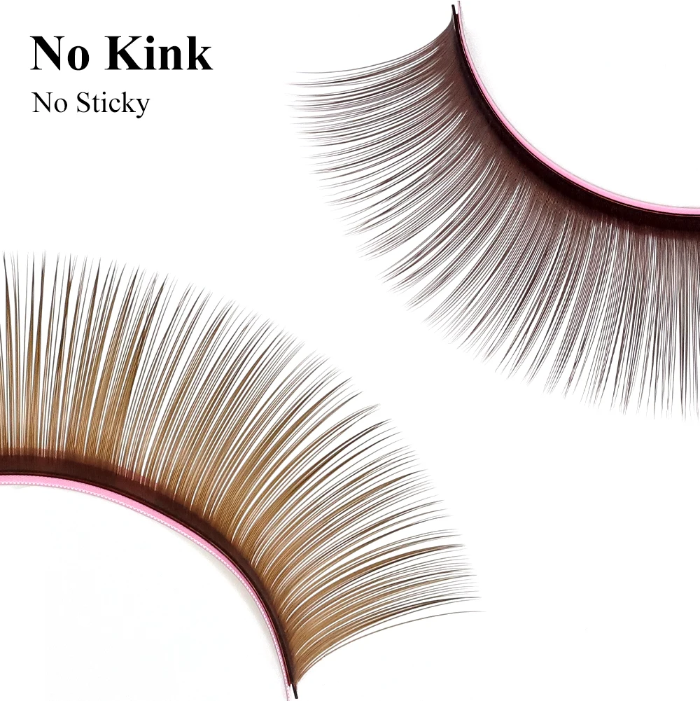 NAGARAKU Braune Wimpern Einzelwimpern-Make-up 16 Reihen Braune Farbe Hochwertig Super Weich Natürlich Synthetisches Nerzhaar – Detail 8
