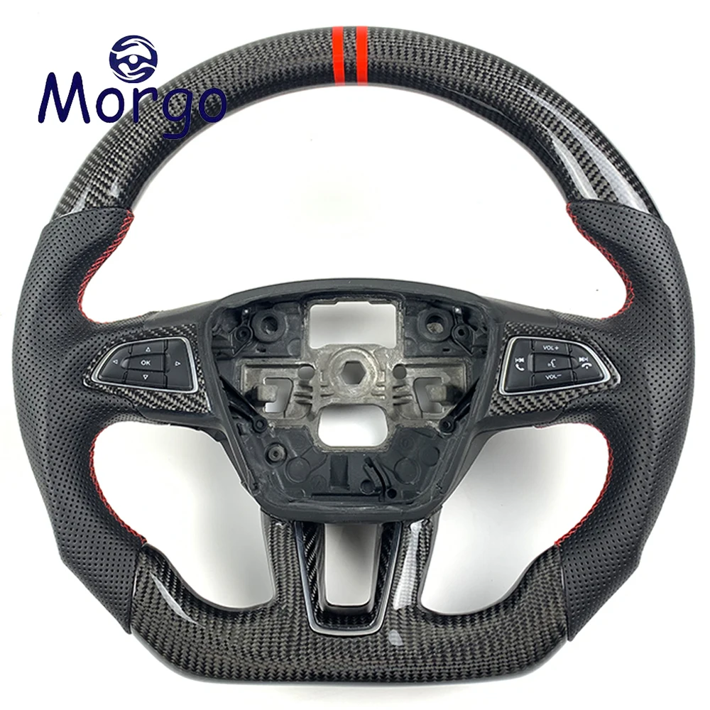 

For Ford 2011 2012 2013 2014 2015 2016 2017 Focus Mk3 Steering Wheel Carbon Fiber Customization