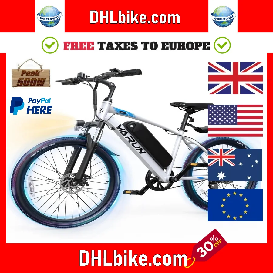 Electric Bike for Adults, 350W 20MPH Commuter Ebike with 36V Removable Battery, with Front Fork Suspension and Dual Disc Brakes