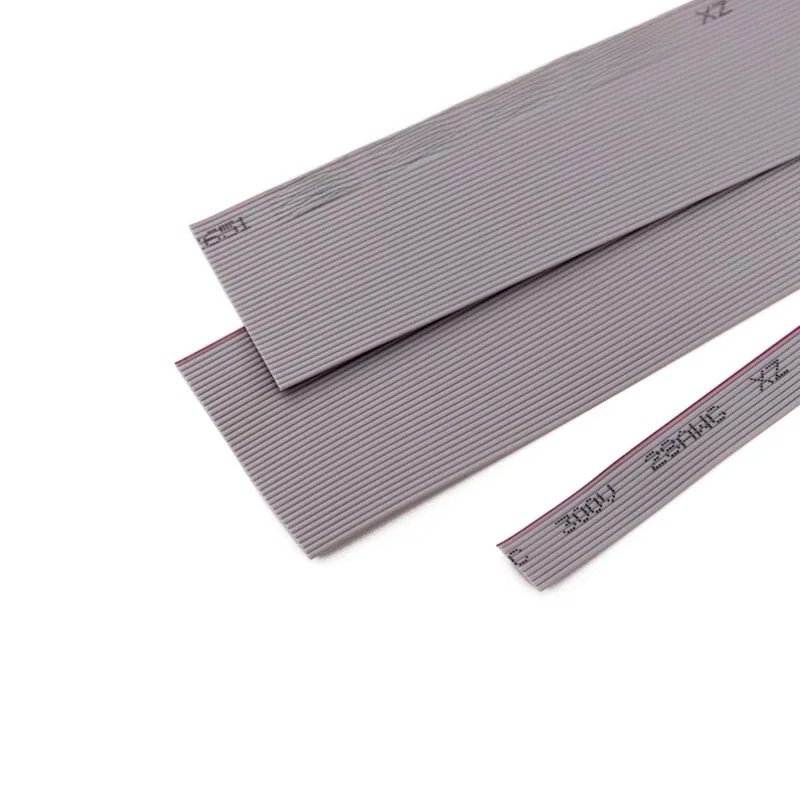 Câble ruban plat gris pour IDC David, pas de 1 mètre, 1mm, 1.0mm, 10 broches, 12 broches, 14 broches, 16 broches, 18 broches, 20 broches, 24 broches, 26 broches, 30 broches, 34 broches, 40 broches,